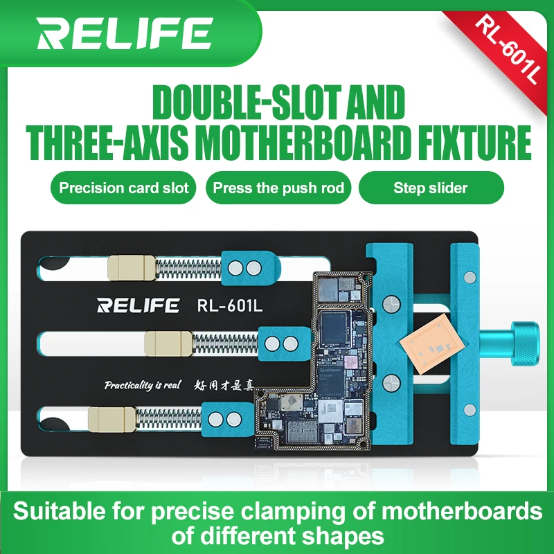 RELIFE RL-601L Card Slot Mobile Phone Motherboard Repair Multi-Purpose Fixture Double-Slot and Three-Axis Precision Card Slot
RELIFE RL-601L Card Slot Mobile Phone Motherboard Repair Multi-Purpose Fixture Double-Slot and Three-Axis Precision Card Slot