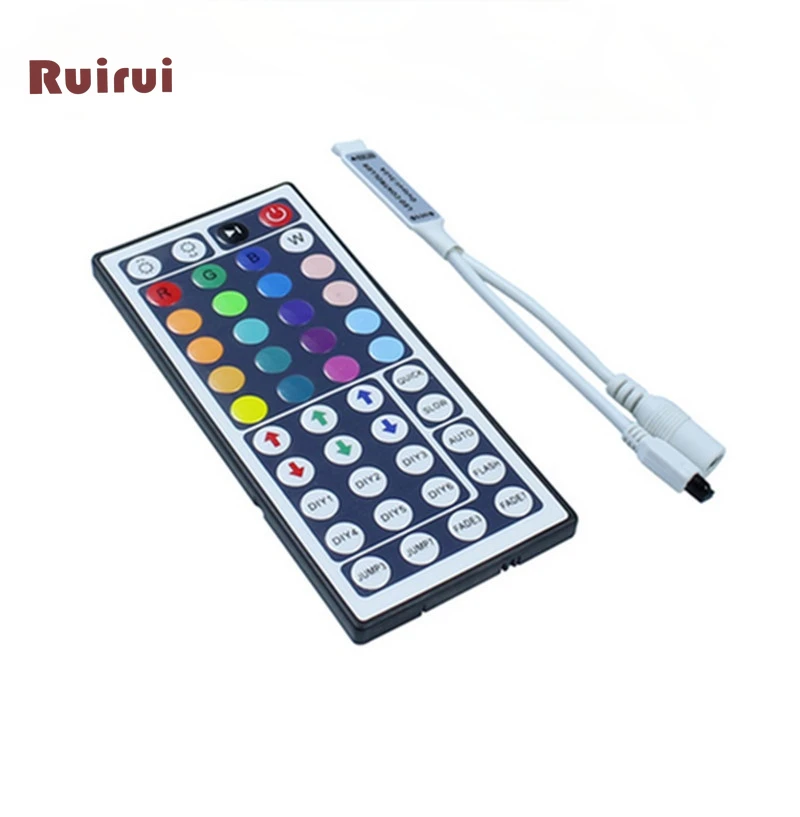 Мини-пульт дистанционного управления для светодиодной ленты 3528 5050 RGB, 12 В постоянного тока, 44 кнопки, 20 шт.
Мини-пульт дистанционного управления для светодиодной ленты 3528 5050 RGB, 12 В постоянного тока, 44 кнопки, 20 шт.