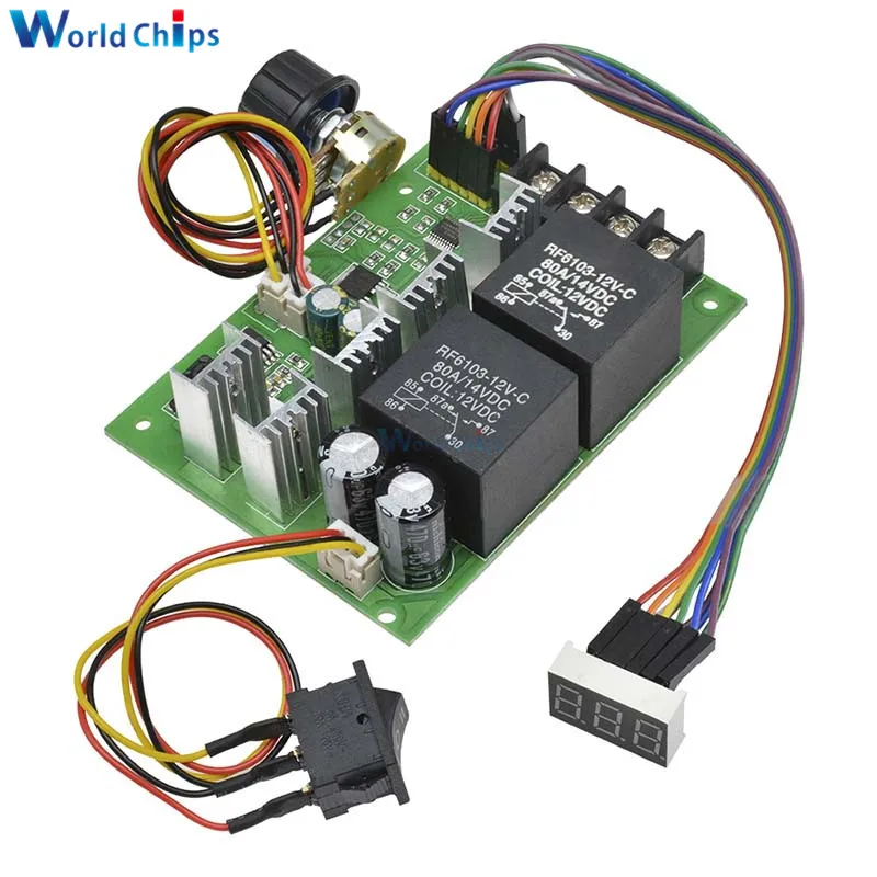 Регулятор скорости двигателя DC10-50V 40A PWM, светодиодный цифровой дисплей с реверсивным регулируемым переключателем 0-100%
Регулятор скорости двигателя DC10-50V 40A PWM, светодиодный цифровой дисплей с реверсивным регулируемым переключателем 0-100%