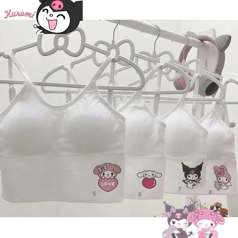 Аниме Kawaii Kuromi Hellokitty хлопковый бюстгальтер для девушек Красивая спина без стальных колец топ нижнее белье для студентов спортивный бюстгальтер подарок
Аниме Kawaii Kuromi Hellokitty хлопковый бюстгальтер для девушек Красивая спина без стальных колец топ нижнее белье для студентов спортивный бюстгальтер подарок