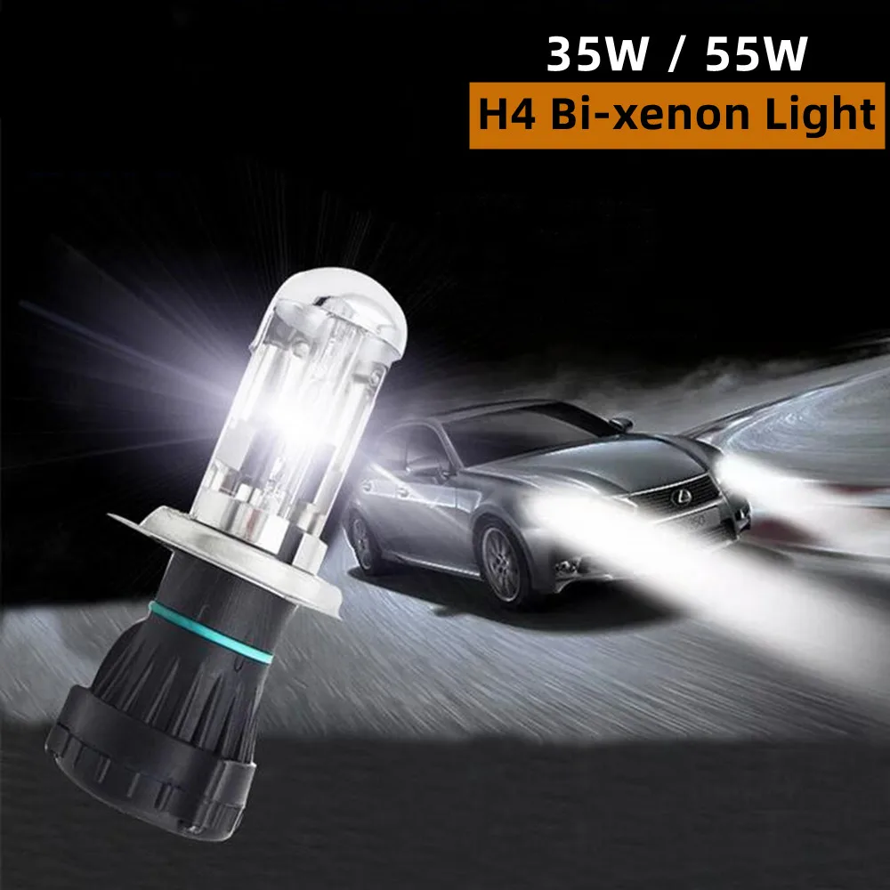 

2Pcs 35W 55W H4 Bi Xenon Bulb Car Headlight 4300K 6000K 8000K 12000K Auto HID Telescopic Xenon Headlamp