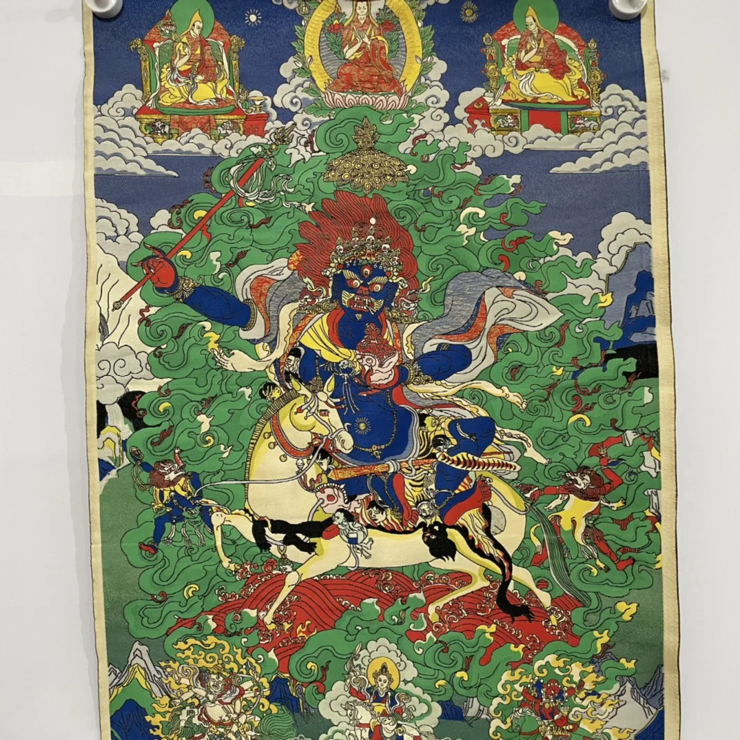 28" Thangka embroidery Tibetan Buddhism silk brocade high definition Vajrapani Bodhisattva Mahakala thangka hanging screen
28" Thangka embroidery Tibetan Buddhism silk brocade high definition Vajrapani Bodhisattva Mahakala thangka hanging screen