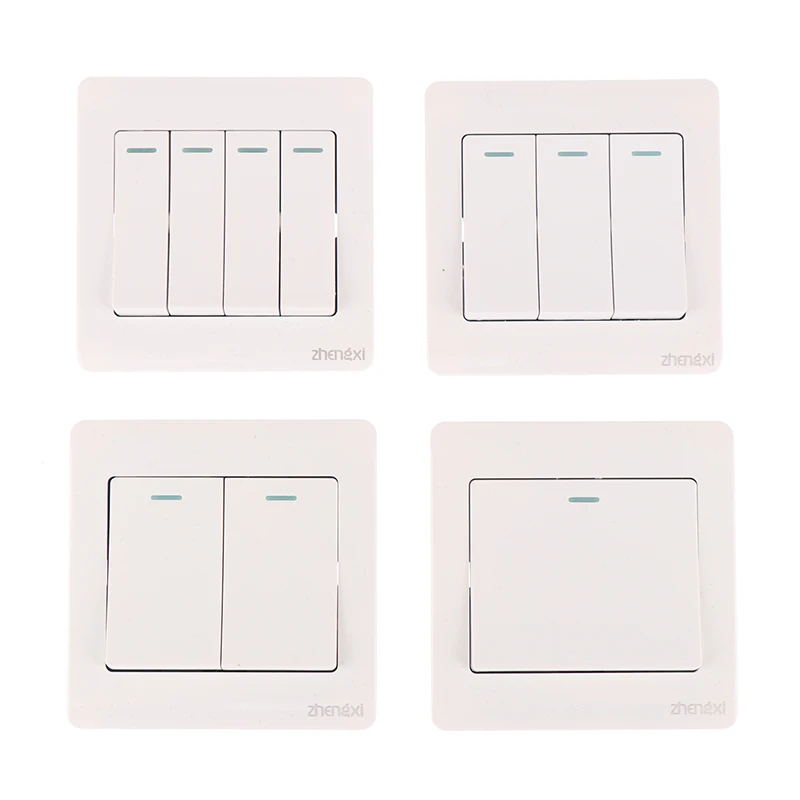 1PC Wall Switches 1/2/3/4 Gang 1Way Button Wall Light Switch On / Off Push Buttons
1PC Wall Switches 1/2/3/4 Gang 1Way Button Wall Light Switch On / Off Push Buttons