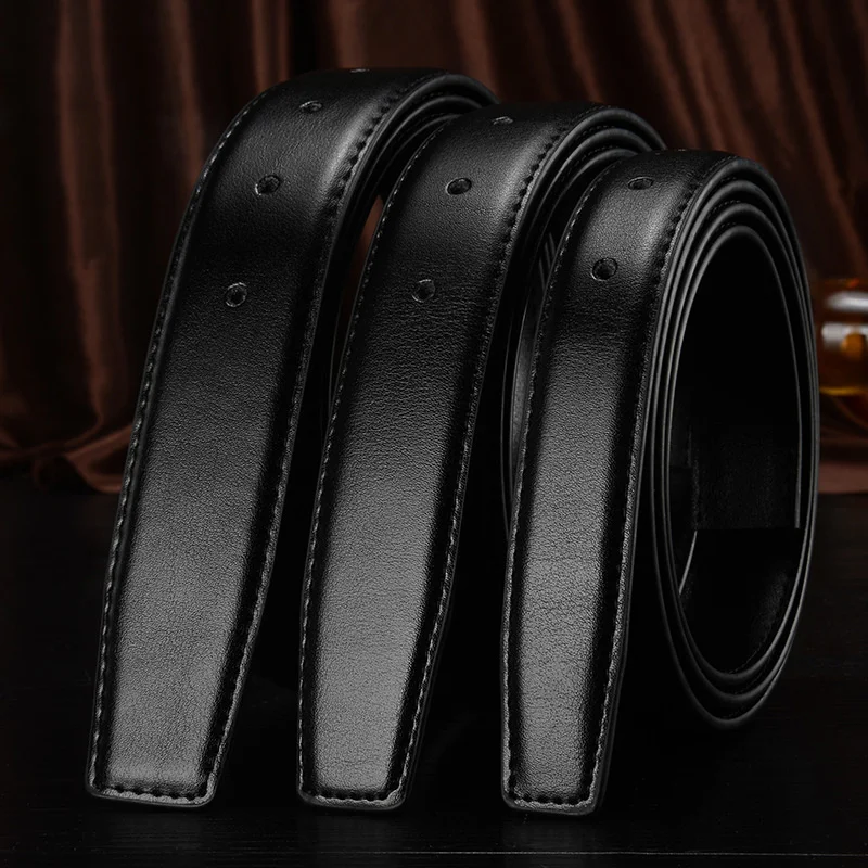 

2.4cm 2.8cm 3.0cm 3.2cm 3.5cm 3.8cm Widt Belt Body Strap Wit oles Businese enuine Leater Belt For Pin Buckle