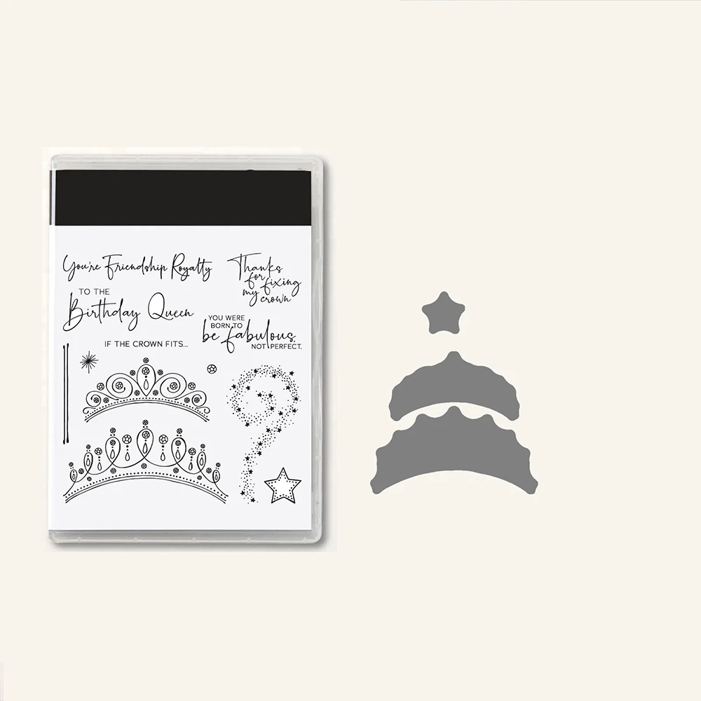 New Arrival Birthday Queen Metal Cutting Dies Sets and Clear Stamps for DIY Scrapbooking Card Crafts Making Photo Album Decor
New Arrival Birthday Queen Metal Cutting Dies Sets and Clear Stamps for DIY Scrapbooking Card Crafts Making Photo Album Decor