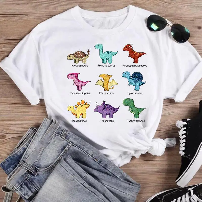Short Sleeve Dinosaur Women 90s Cute Trend Sweet Fashion Cartoon Summer Shirt Print T-shirts Female Graphic T Top Tee T-Shirt
Short Sleeve Dinosaur Women 90s Cute Trend Sweet Fashion Cartoon Summer Shirt Print T-shirts Female Graphic T Top Tee T-Shirt