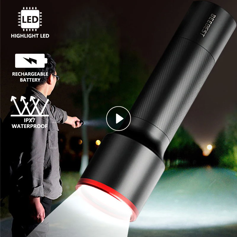 F10/F8 Powerful Flashlight 500/1000 Lumens USB Rechargeable Large Battery Searchlight Outdoor Camping 320M Long-range Torches
F10/F8 Powerful Flashlight 500/1000 Lumens USB Rechargeable Large Battery Searchlight Outdoor Camping 320M Long-range Torches