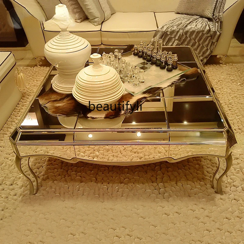 yj Mirror-Surface Tea Table Glass Coffee Table Mirror Furniture European Champagne New Classical Post-Modern
yj Mirror-Surface Tea Table Glass Coffee Table Mirror Furniture European Champagne New Classical Post-Modern