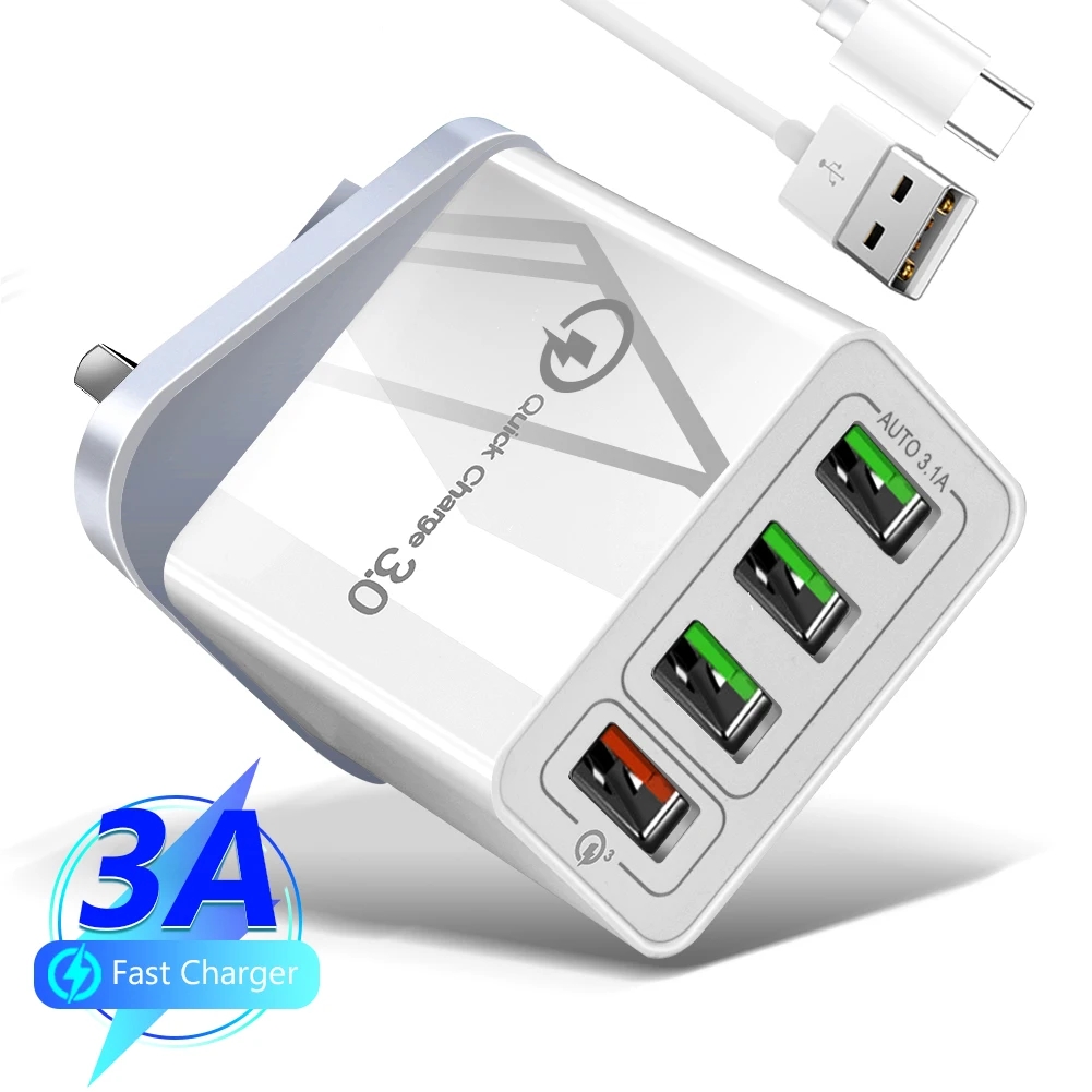 YCDC UK Fast Charging Plug USB Wall Mobile Charger QC 3.0 Portable Power Adapter For iPhone Huawei Xiaomi 5V 3A Travel Chargers
YCDC UK Fast Charging Plug USB Wall Mobile Charger QC 3.0 Portable Power Adapter For iPhone Huawei Xiaomi 5V 3A Travel Chargers