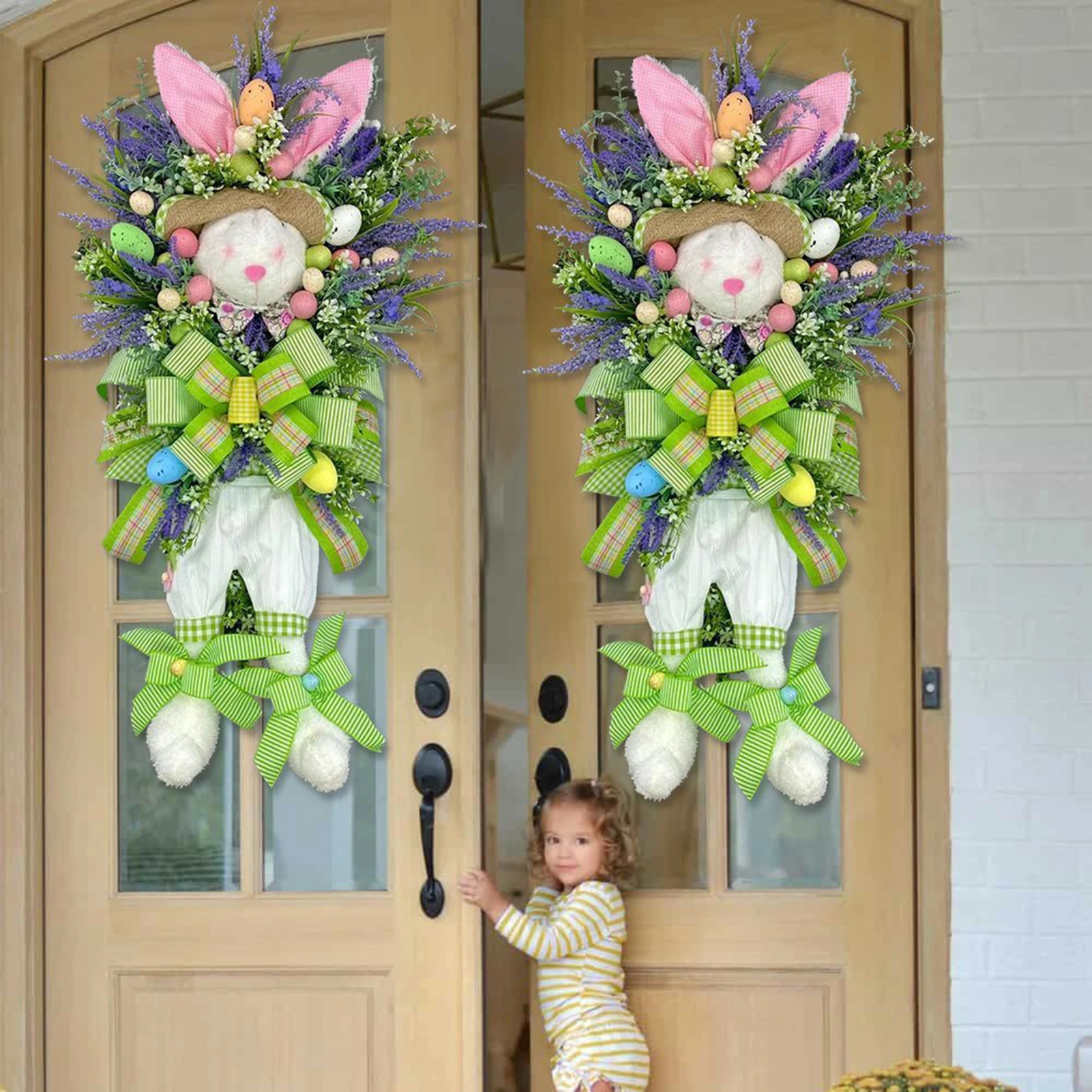 Cartoon Easter Rabbits Wreath Colorful DIY Easter Wreath Supplies Simple Wall Hanging Garland For Home Door Party Decoration
Cartoon Easter Rabbits Wreath Colorful DIY Easter Wreath Supplies Simple Wall Hanging Garland For Home Door Party Decoration