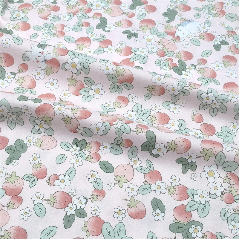 2.35cm Door Pastoral Pink Strawberry Rabbit Bedding Fabric All Cotton Twill Pure Cotton Baby Fitted Sheet Fabric
2.35cm Door Pastoral Pink Strawberry Rabbit Bedding Fabric All Cotton Twill Pure Cotton Baby Fitted Sheet Fabric