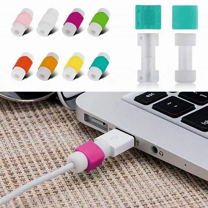 Протектор USB кабеля защитный чехол для провода наушников и шнура передачи данных