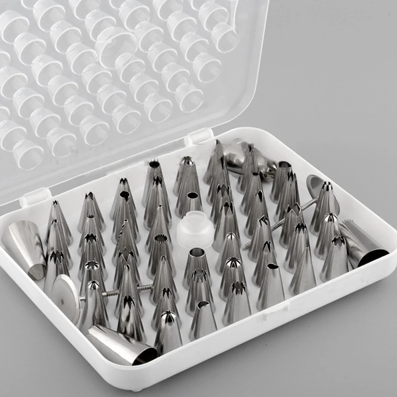 52 Pieces Stainless Steel Icing Piping Cake Nozzles with Storage Box Durable Use Super Cost-effective Convenient Durable
52 Pieces Stainless Steel Icing Piping Cake Nozzles with Storage Box Durable Use Super Cost-effective Convenient Durable
