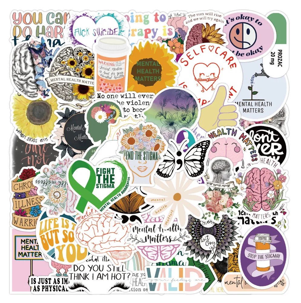Mental Health Knowledge PVC Sticky Graffiti Sticker Aesthetic Decorative Scrapbook Accessories Child Stationery Supply 50PCS
Mental Health Knowledge PVC Sticky Graffiti Sticker Aesthetic Decorative Scrapbook Accessories Child Stationery Supply 50PCS