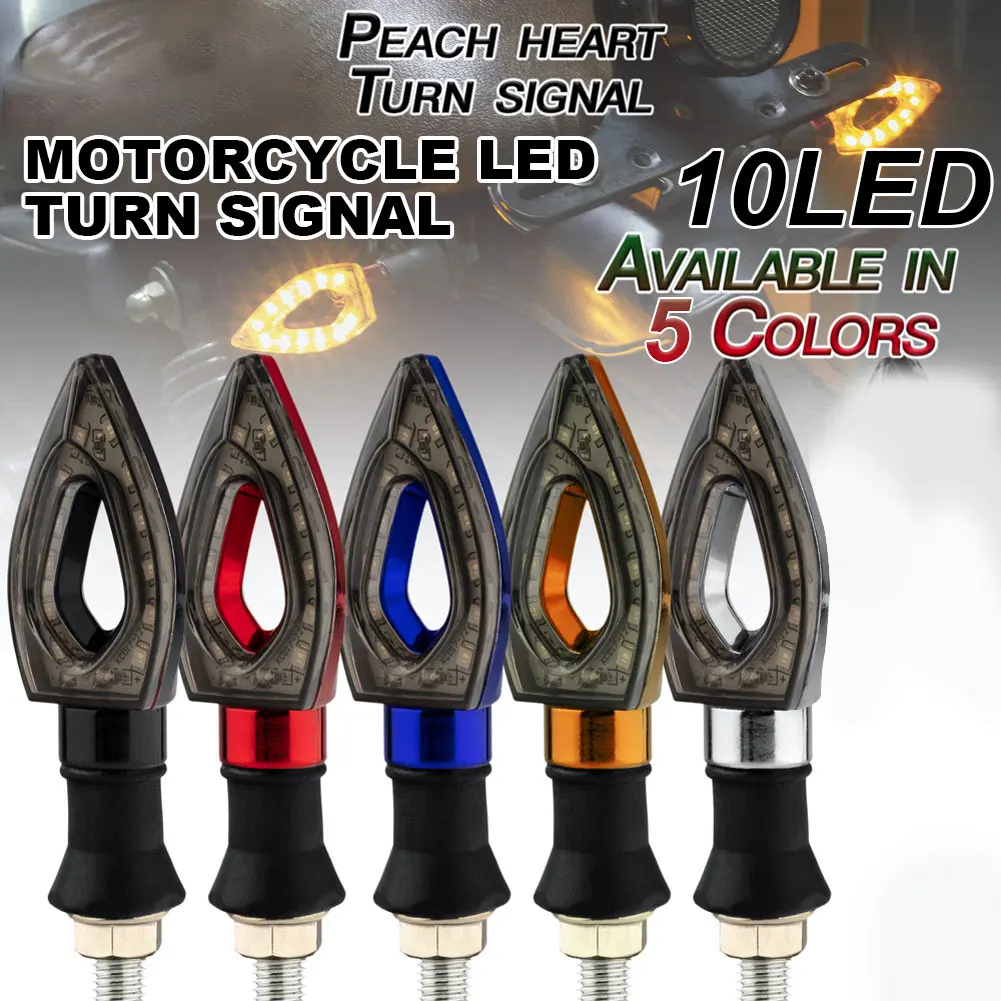 2Pcs Direction Indicator Light Hollow Heart Motorbike Turn Indicator Light Motorcycle Direction Light for Motorcycle Accessories
2Pcs Direction Indicator Light Hollow Heart Motorbike Turn Indicator Light Motorcycle Direction Light for Motorcycle Accessories