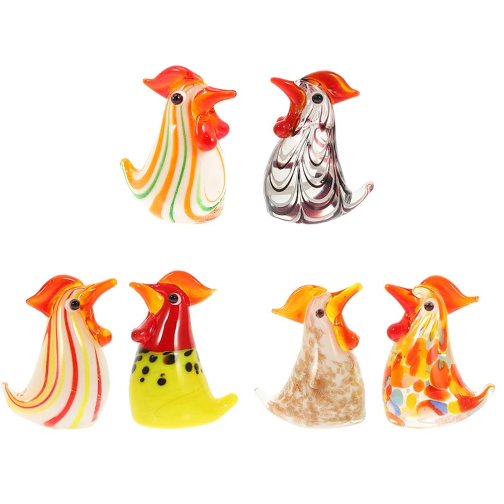6 Pcs Glass Chick Ornament Rooster Mini Chicken Decor Craft Crafts Indoor Desktop Figurines
6 Pcs Glass Chick Ornament Rooster Mini Chicken Decor Craft Crafts Indoor Desktop Figurines