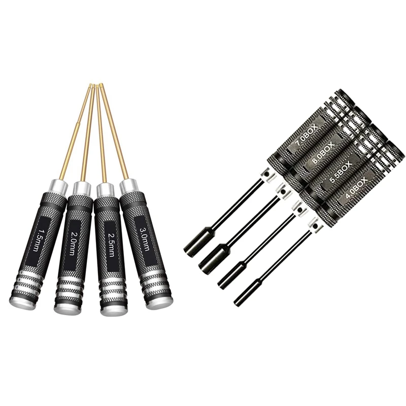 HLZS-4 Pcs 1.5 / 2.0 / 2.5 / 3.0 Mm Hex Screwdriver Set With 4Pcs Hex Nut Drivers Screw Driver Tools Kit Set
HLZS-4 Pcs 1.5 / 2.0 / 2.5 / 3.0 Mm Hex Screwdriver Set With 4Pcs Hex Nut Drivers Screw Driver Tools Kit Set