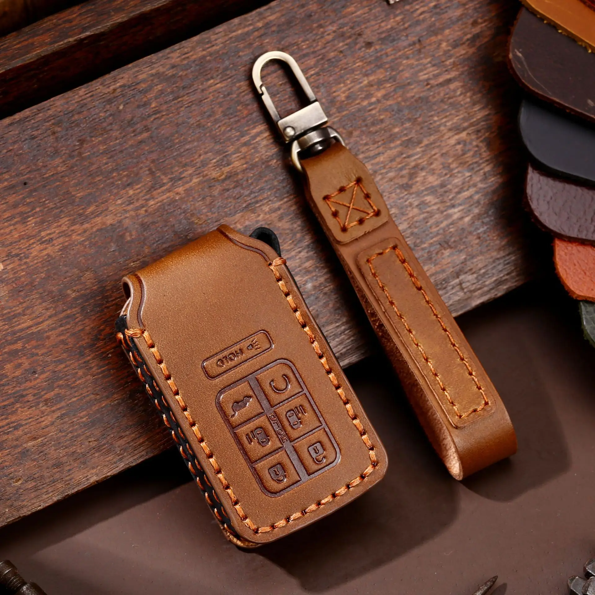 Leather Car Remote Key Fob Key Cover Case For Honda Odyssey Civic Accord CR-V Pilot Car Accessories
Leather Car Remote Key Fob Key Cover Case For Honda Odyssey Civic Accord CR-V Pilot Car Accessories