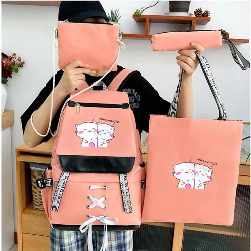 Qyahlybz 4pcs girls schoolbag primary school students third to sixth grade large capacity junior high school backpack
Qyahlybz 4pcs girls schoolbag primary school students third to sixth grade large capacity junior high school backpack