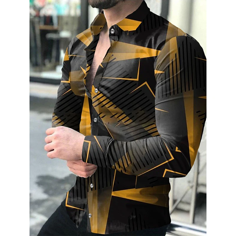 New Fashion Men Shirts Turn-down Collar Buttoned Shirt Casual Designer Stripe Print Long Sleeve Tops Men's Clothing Cardigan
New Fashion Men Shirts Turn-down Collar Buttoned Shirt Casual Designer Stripe Print Long Sleeve Tops Men's Clothing Cardigan