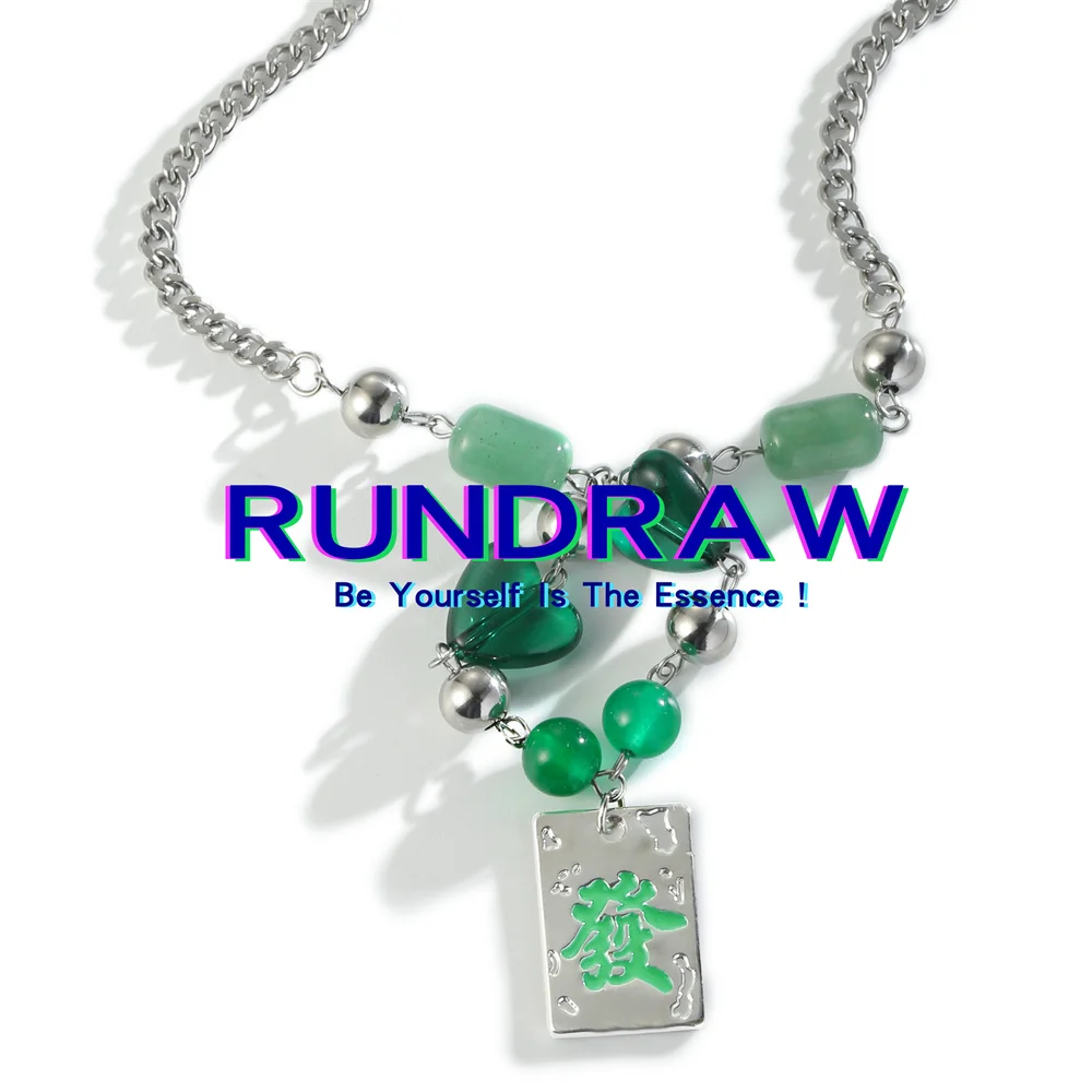 Rundraw Fashion Silver Color Women Fortune Green Titanium Steel Necklace Pendant Party Gifts Necklace
Rundraw Fashion Silver Color Women Fortune Green Titanium Steel Necklace Pendant Party Gifts Necklace