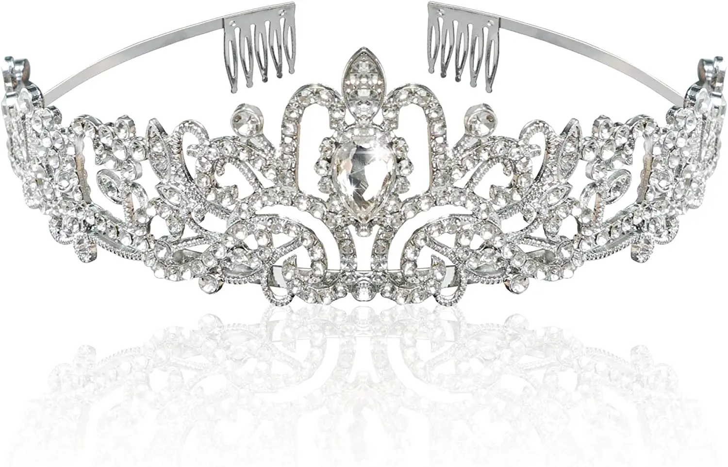 Silver Crystal Tiara Crown for Women,Elegant Princess Crown Wedding Rhinestone Crown Girl Rhinestone Headband for Bridal Wedding
Silver Crystal Tiara Crown for Women,Elegant Princess Crown Wedding Rhinestone Crown Girl Rhinestone Headband for Bridal Wedding