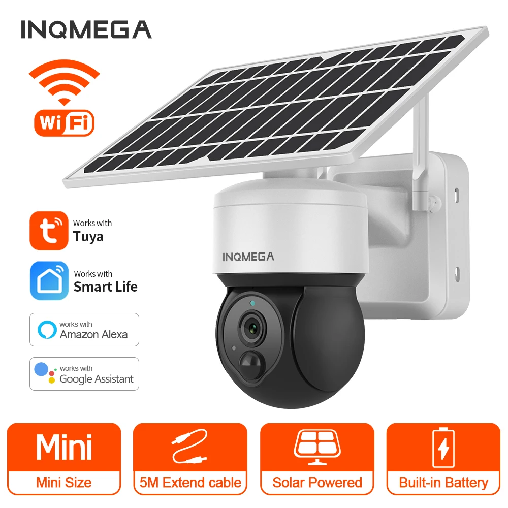 INQMEGA Solar Camera wifi Tuya Smart Home Security Surveillance Camera Waterproof Solar Panel Outdoor CCTV Alexa Google Home
INQMEGA Solar Camera wifi Tuya Smart Home Security Surveillance Camera Waterproof Solar Panel Outdoor CCTV Alexa Google Home