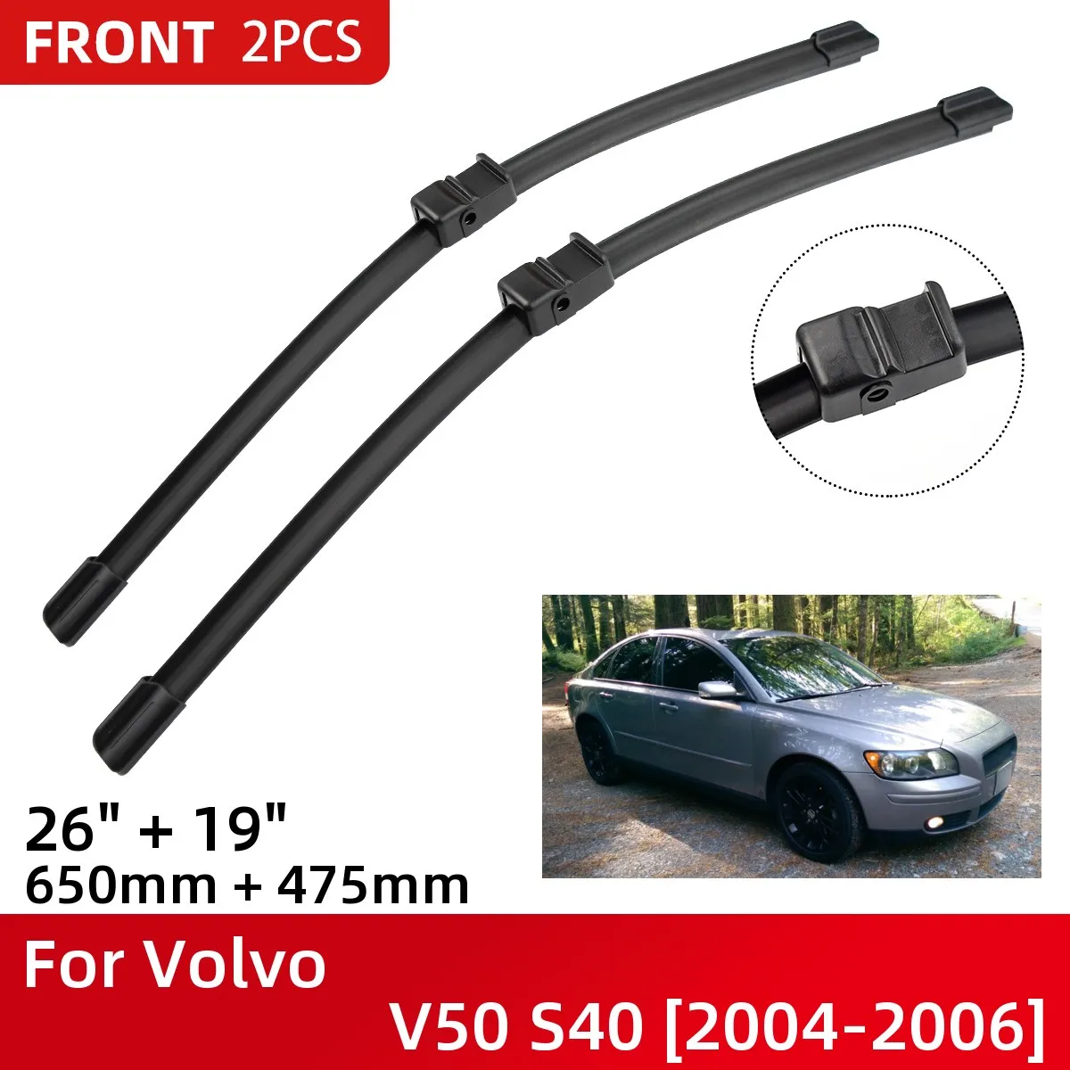 Передние щетки стеклоочистителя для Volvo V50 S40 2004-2006, лобовое стекло 26 дюймов + 19 дюймов 2004 2005 2006
Передние щетки стеклоочистителя для Volvo V50 S40 2004-2006, лобовое стекло 26 дюймов + 19 дюймов 2004 2005 2006