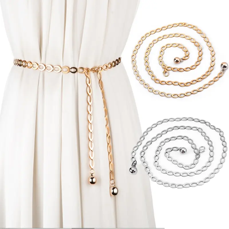 High Waist Gold Silver Belts For Women Fashion Waistbands All-match Belt For Party Jewelry Dress Waist Metal Chain Belts
High Waist Gold Silver Belts For Women Fashion Waistbands All-match Belt For Party Jewelry Dress Waist Metal Chain Belts