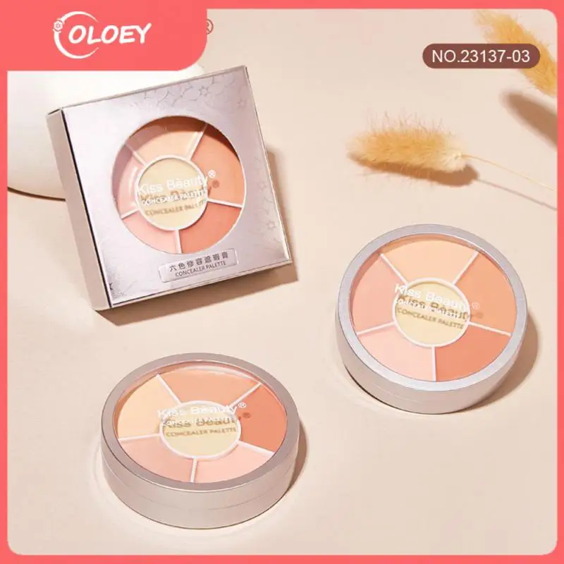 

6 Colors Concealer Palette Foundation Full Coverage Dark Circles Acne Spots Moisturizing Brighten Face Contour Makeup Cosmetics