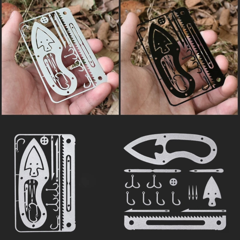 Steel Survival Multitool Card Durable Strong Anti Deform Outdoor Camping Hiking Wild Challenge Survival Tool
Steel Survival Multitool Card Durable Strong Anti Deform Outdoor Camping Hiking Wild Challenge Survival Tool
