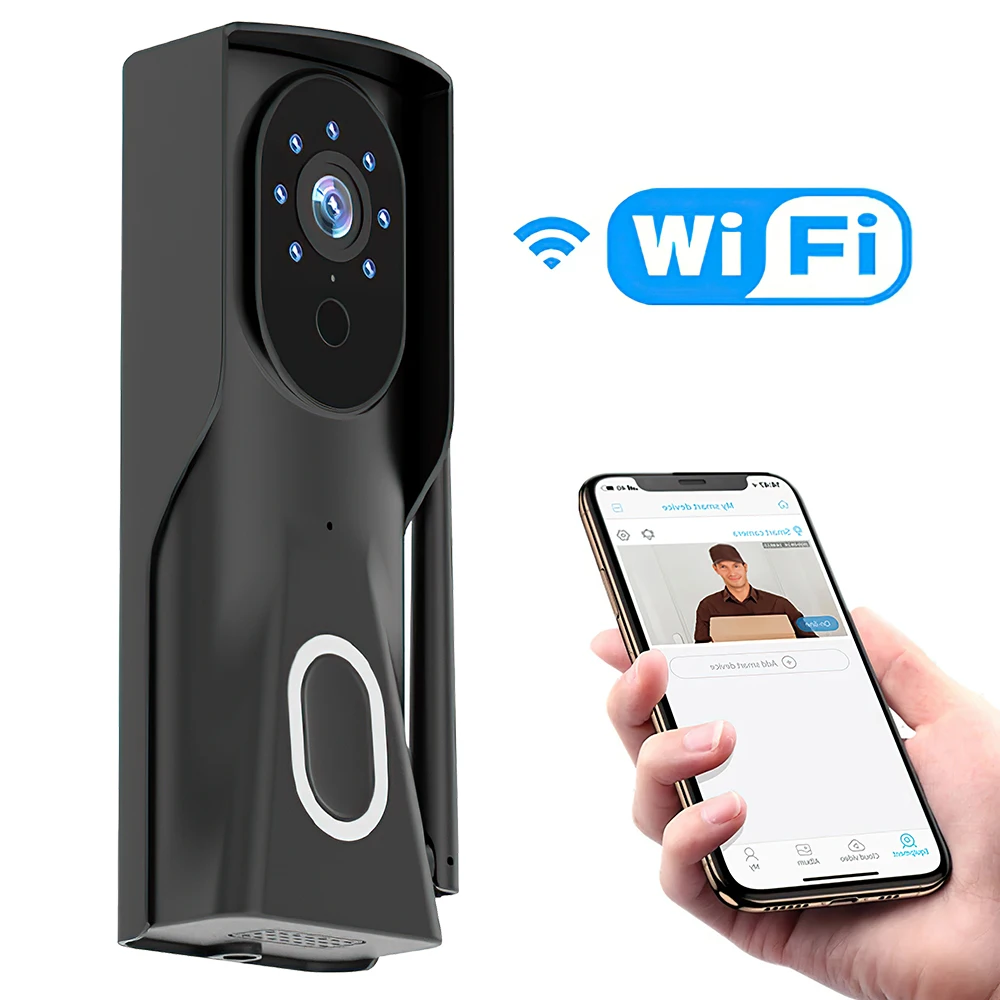 Умный дверной звонок HD 1080P с поддержкой Wi-Fi, ИК-подсветкой и функцией ночного видения
Умный дверной звонок HD 1080P с поддержкой Wi-Fi, ИК-подсветкой и функцией ночного видения