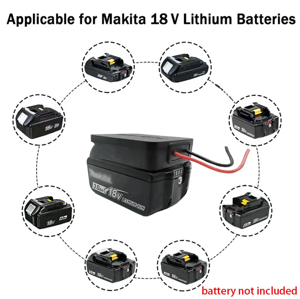 Адаптер аккумулятора для Makita 14,4 В, 18 в к док-станции, 12AWG, робототехника, подключение света, электроинструмент, батареи
Адаптер аккумулятора для Makita 14,4 В, 18 в к док-станции, 12AWG, робототехника, подключение света, электроинструмент, батареи