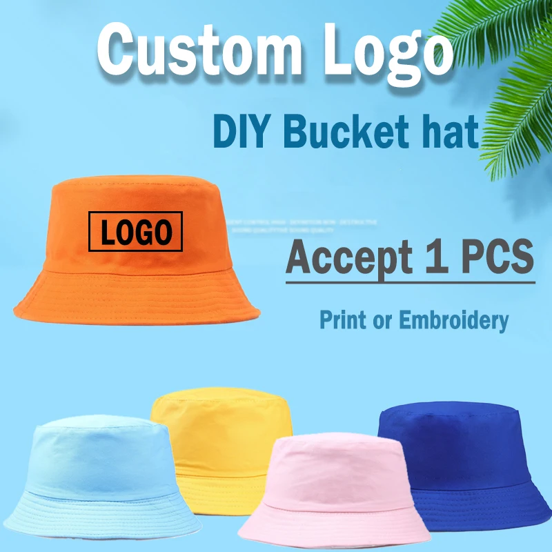 Customiz Bucket Hat Personality Logo Printing Cotton Flat Fisherman Cap Spring and Summer Outdoor Sun Protection Women's Hats
Customiz Bucket Hat Personality Logo Printing Cotton Flat Fisherman Cap Spring and Summer Outdoor Sun Protection Women's Hats