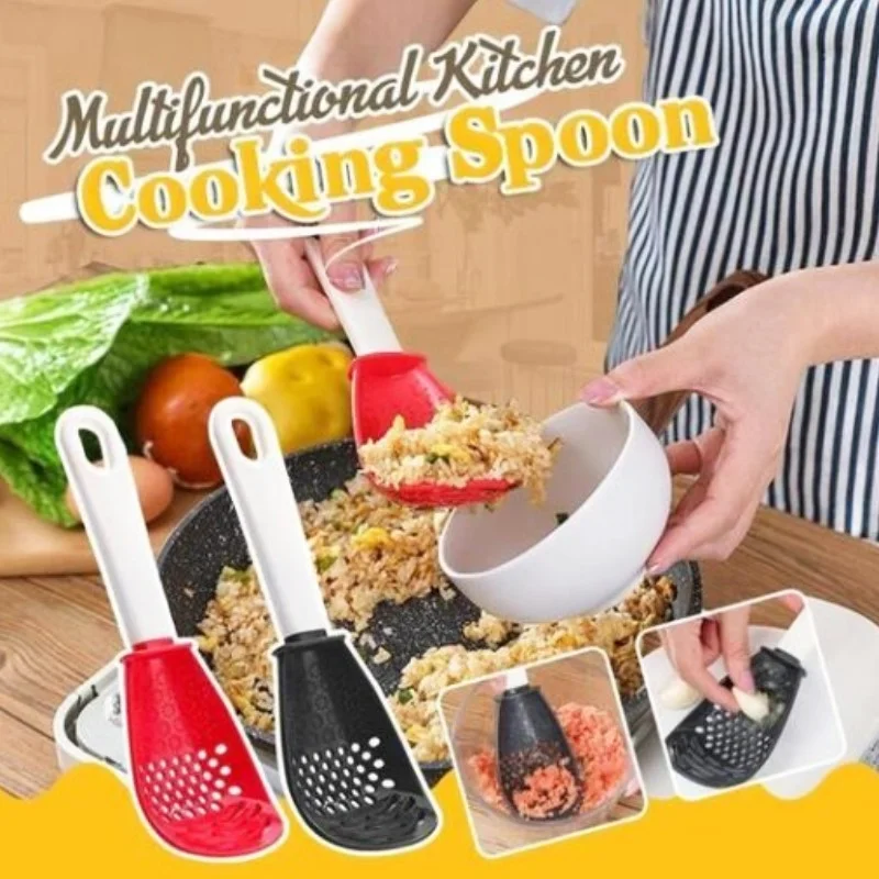 Multifunction Cooking Spoon Grind Filter Stir Press Mud Long Handle Strainer Colander Spoon Potato Garlic Press
Multifunction Cooking Spoon Grind Filter Stir Press Mud Long Handle Strainer Colander Spoon Potato Garlic Press
