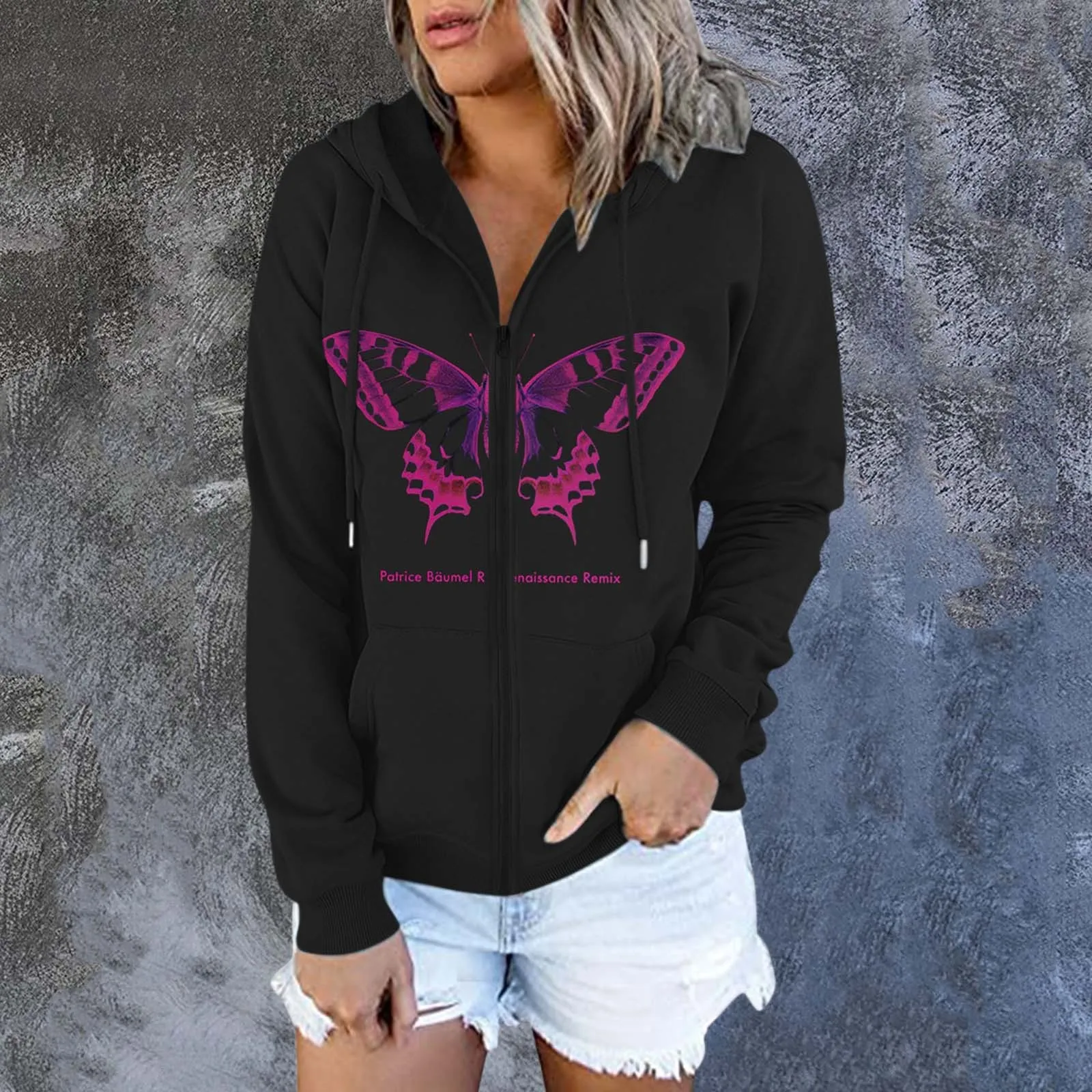 Женская повседневная толстовка на молнии с длинным рукавом и капюшоном
Женская повседневная толстовка на молнии с длинным рукавом и капюшоном