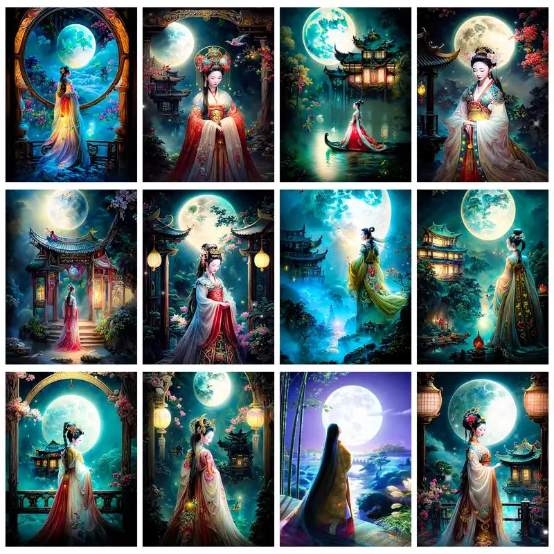 GATYZTORY Classical Painting By Numbers Handpainted Ancient Woman In Moon Picture Coloring On Canvas Gift Kill Time For Adults
GATYZTORY Classical Painting By Numbers Handpainted Ancient Woman In Moon Picture Coloring On Canvas Gift Kill Time For Adults