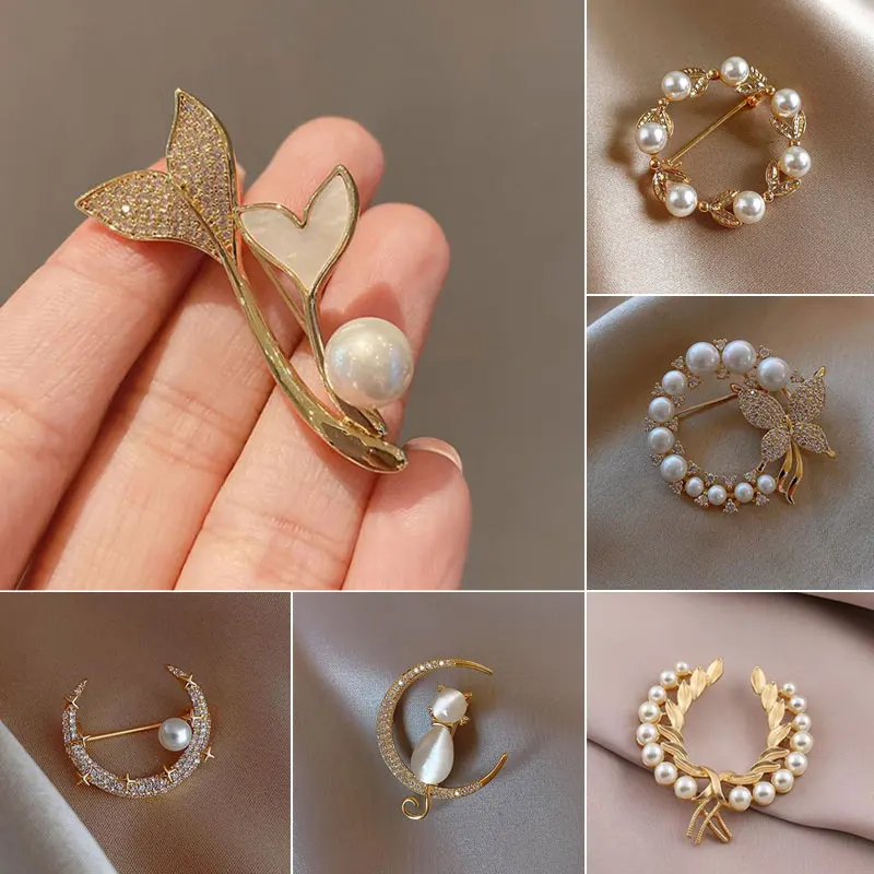 New Pearl Rhinestone Fishtail Brooch for Women Baroque Trendy Elegant Circle Wreath Butterfly Brooch Pins Party Wedding Gifts
New Pearl Rhinestone Fishtail Brooch for Women Baroque Trendy Elegant Circle Wreath Butterfly Brooch Pins Party Wedding Gifts