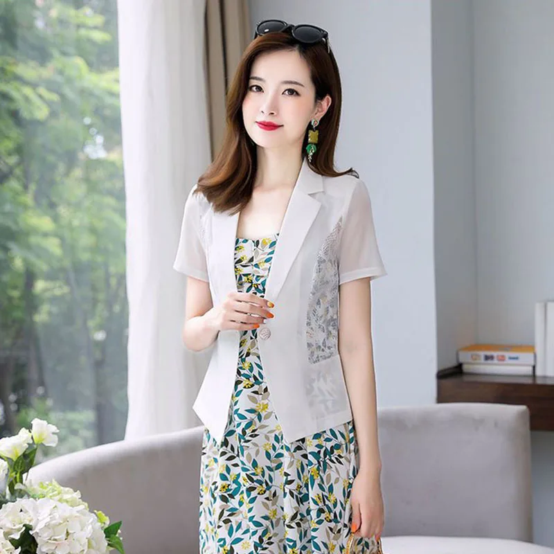 2023 New Summer Korean Fashion Women Blazer Coats Short Sleeve Sun Protection Slim Casual Jacket Female Suit Outwear Ladies Tops
2023 New Summer Korean Fashion Women Blazer Coats Short Sleeve Sun Protection Slim Casual Jacket Female Suit Outwear Ladies Tops
