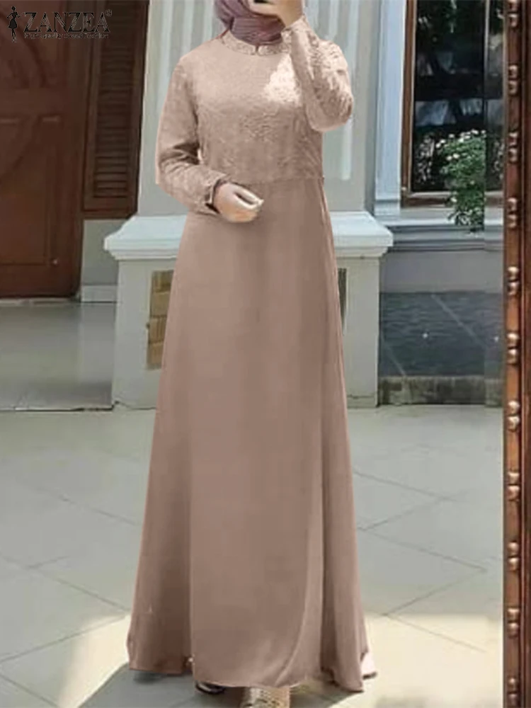 ZANZEA Bohemian Full Sleeve O-Neck Off Shoulder Sundress Spring Women Muslim Solid Dress Casual Loose Holiday Turkish Robe 2022
ZANZEA Bohemian Full Sleeve O-Neck Off Shoulder Sundress Spring Women Muslim Solid Dress Casual Loose Holiday Turkish Robe 2022