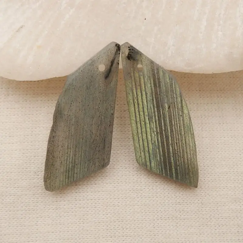 New Design Semiprecious Natural Stone Labradorite Nugget Gemstone Earrings Accessories For Women 28x11x3mm 3g
New Design Semiprecious Natural Stone Labradorite Nugget Gemstone Earrings Accessories For Women 28x11x3mm 3g