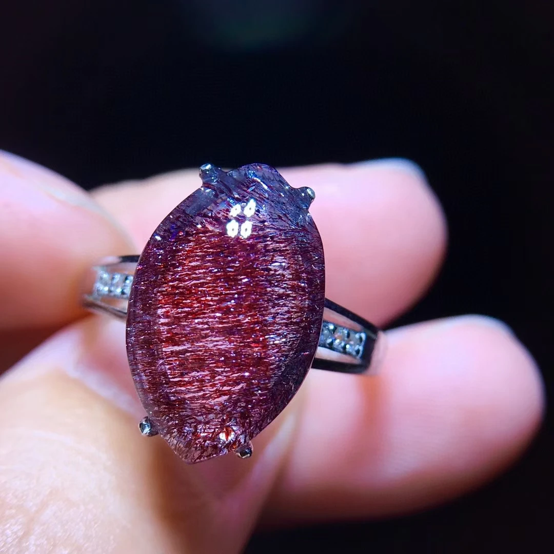 Natural Red Super 7 Seven Lepidocrocite Oval Adjustable Ring 16.3/10.3mm Red Super 7 Ring 925 Sterling Silver Beads Rings AAAA
Natural Red Super 7 Seven Lepidocrocite Oval Adjustable Ring 16.3/10.3mm Red Super 7 Ring 925 Sterling Silver Beads Rings AAAA
