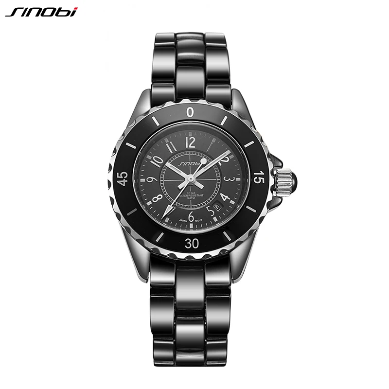 SINOBI Top Luxury Women's Watches Fashion Brand Woman Quartz Wristwatches Ceramic High-End Quality Ladies Clock Relogio Feminino
SINOBI Top Luxury Women's Watches Fashion Brand Woman Quartz Wristwatches Ceramic High-End Quality Ladies Clock Relogio Feminino