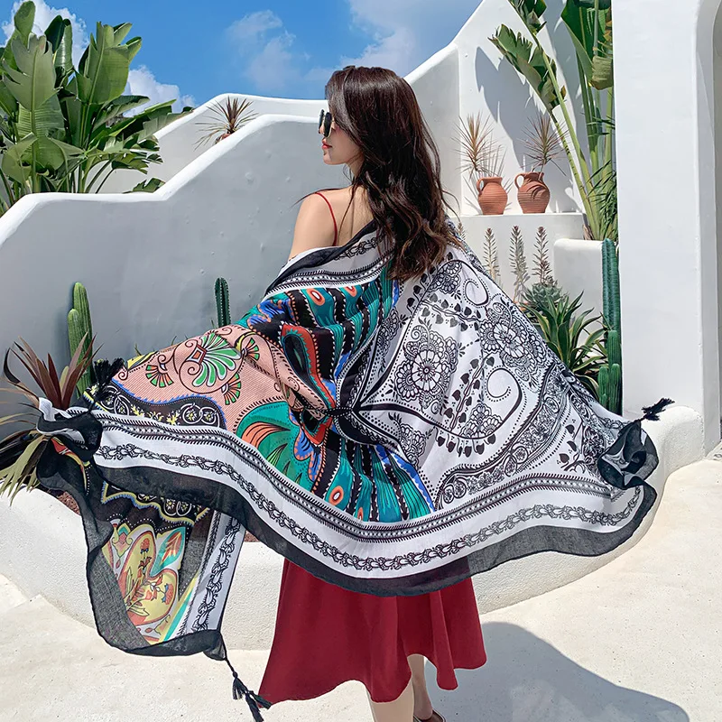 2022 New Designer Luxury Brand Spring and Autumn Women Scarf Fashion Nation Style Silk Scarves 90*180 cm Madam Beach Shawls
2022 New Designer Luxury Brand Spring and Autumn Women Scarf Fashion Nation Style Silk Scarves 90*180 cm Madam Beach Shawls