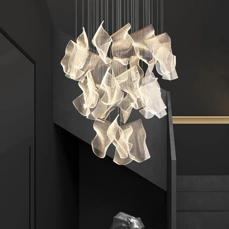 Duplex Building Chandelier Post-Modern Simple and Light Luxury Lamp in the Living Room Creative Nordic Lamps Stairs Restaurant
Duplex Building Chandelier Post-Modern Simple and Light Luxury Lamp in the Living Room Creative Nordic Lamps Stairs Restaurant