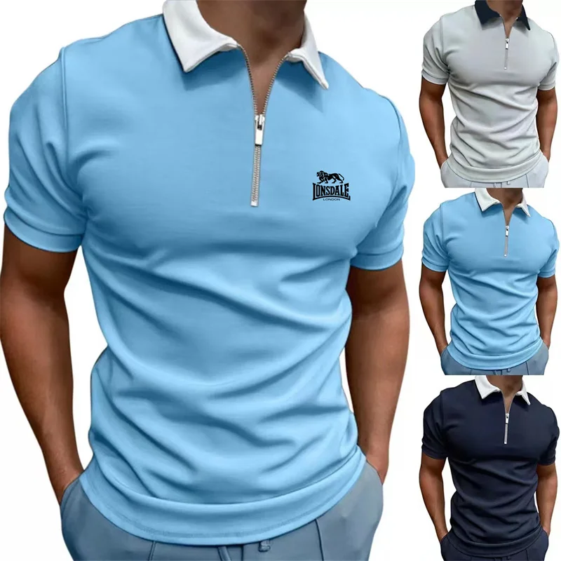 European Lion King New Summer Men's Cotton Short-Sleeved Quick-Drying Zipper Business Polo Shirt Fashion Sports Top T-Shirt X-16
European Lion King New Summer Men's Cotton Short-Sleeved Quick-Drying Zipper Business Polo Shirt Fashion Sports Top T-Shirt X-16