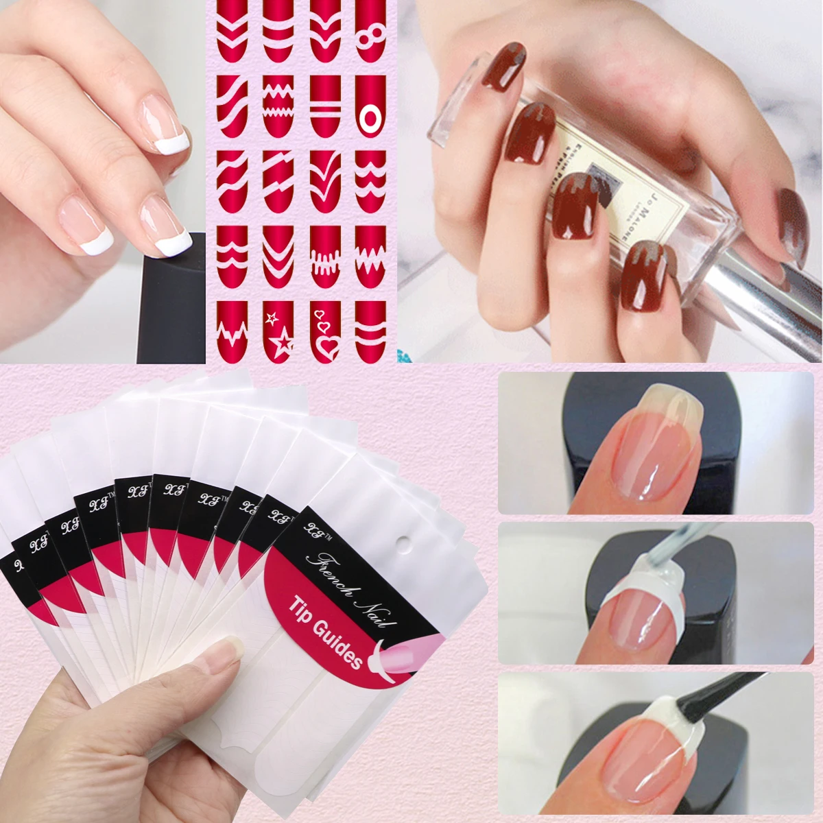 10Pcs White French Manicure Strip Self-Adhesive Nail Art Form Tips Sticker for Manicure Decoration Diy Personality Line Tools
10Pcs White French Manicure Strip Self-Adhesive Nail Art Form Tips Sticker for Manicure Decoration Diy Personality Line Tools