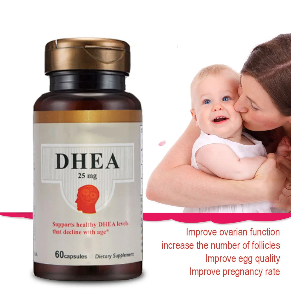 DHEA 25mg Increase Number Of Follicles Improve FSH levels Conception Rate Nourish the ovaries bidirectionally regulate 60Caps
DHEA 25mg Increase Number Of Follicles Improve FSH levels Conception Rate Nourish the ovaries bidirectionally regulate 60Caps