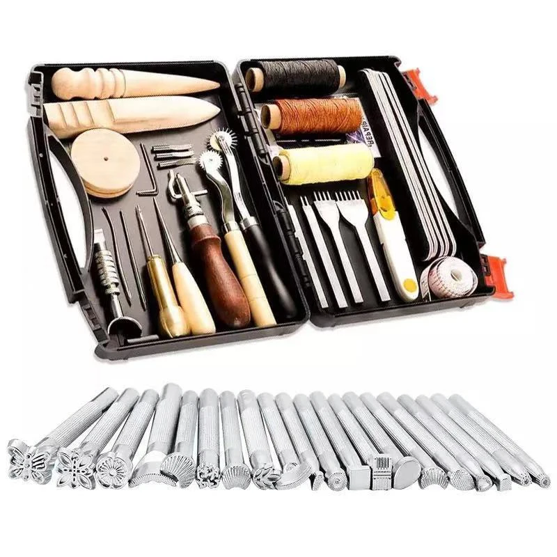 Leather Working Tools And Supplies With Tool Box Perfect For Stitching Punching Cutting Sewing Leather Craft Making
Leather Working Tools And Supplies With Tool Box Perfect For Stitching Punching Cutting Sewing Leather Craft Making