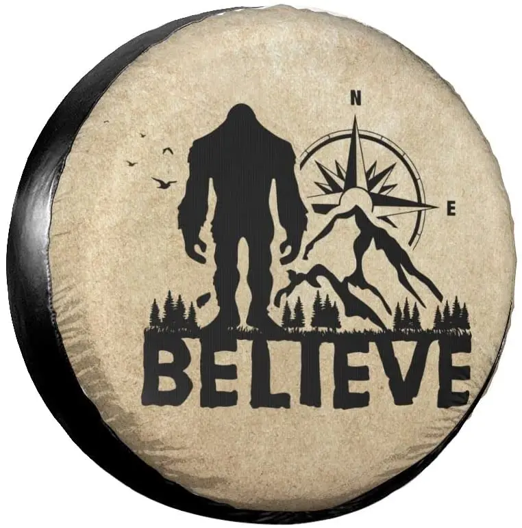 

Bigfoot Believe Rv Spare Tire Cover for RV Trailer Camper Wheel Protectors Weatherproof Universal for Trailer Rv SUV Truck Campe